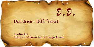 Duldner Dániel névjegykártya